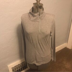 Toad & Co Debug Swifty Breathe 1/4 Zip Pullover Top L Gray Insect Shield Shirt